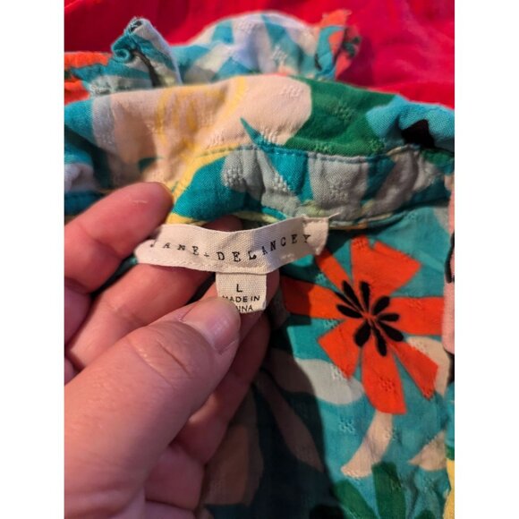 Jane & Delancey Tropical Women Large Button Up Vacation Shirt - Picture 4 of 4